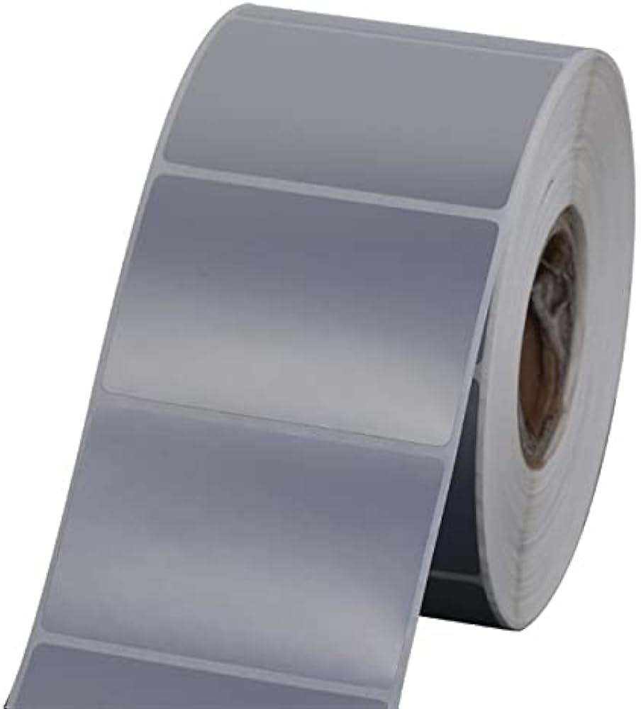 Silver Polyster - Roll of 1,000/2,000/5,000 stickers