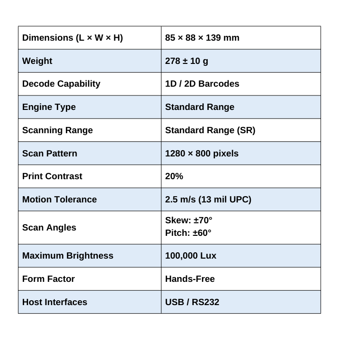 Honeywell Orbit HF680 2D Hand Free Area Imaging Scanner